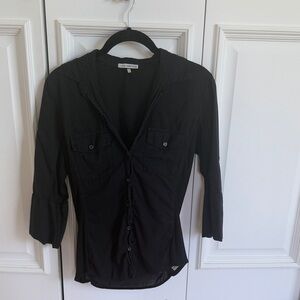 James Perse Charcoal Button-Up Shirt